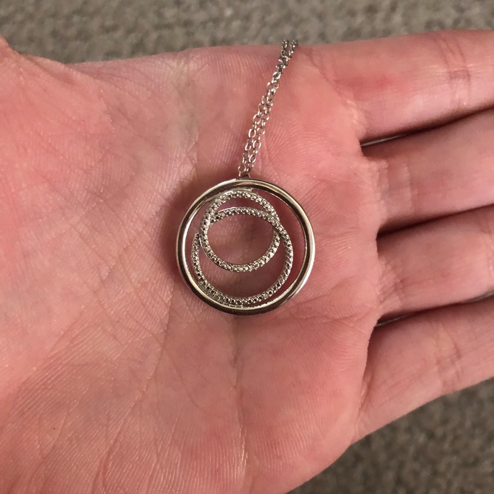 Zales Triple Circle Diamond Necklace - Picture 2 of 3